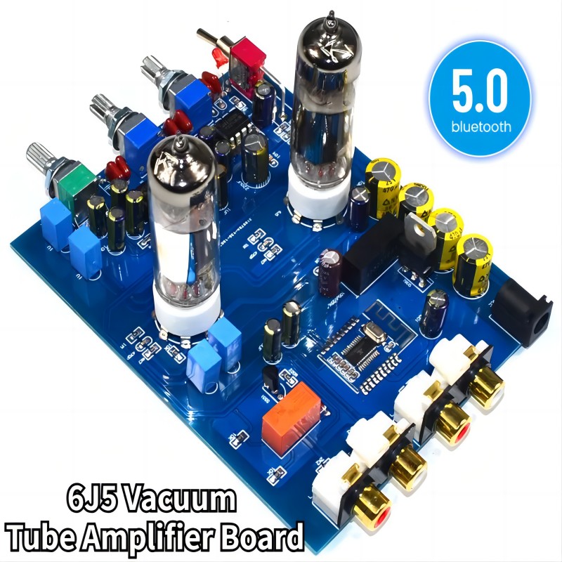 Tube Amplifier Part - บอร์ดเครื่องขยายเสียงหลอดสุญญากาศ6J5บอร์ด5.0บลูทูธเครื่องขยายเสียงหลอดสุญญากาศสำหรับโฮมเธียเตอร์คาราโอเกะ