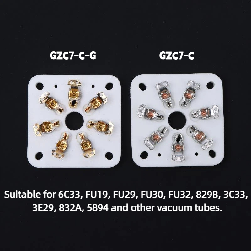 Tube Amplifier Part - ซ็อกเก็ตหลอดสุญญากาศเซรามิก 7 พิน สำหรับ FU19 FU32