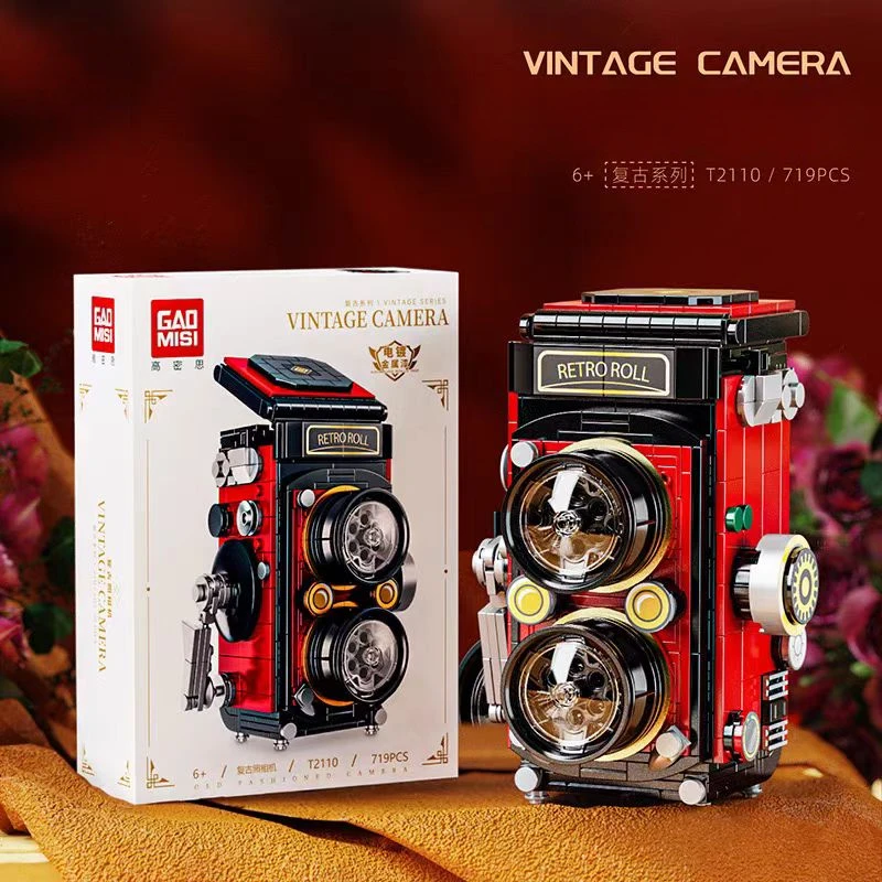 Collectible Vintage Cameras - ชุดตัวต่อ 719 ชิ้น รุ่นกล้องวินเทจ วิทยุ นาฬิกาลูกตุ้ม