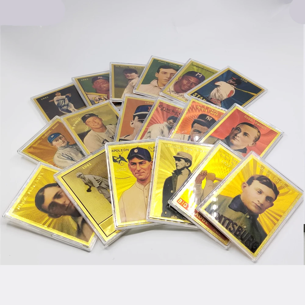 Collectible Vintage Photos - การ์ดศตวรรษที่20การ์ด18ดีไซน์วินเทจ99.9% ทองคำบริสุทธิ์24กะรัตภาพคนศิลปะเฮดของสะสมสินค้าการตกแต่งบ้าน