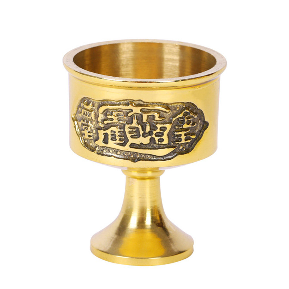 Collectible Vintage Wine - แก้วไวน์ทองแดงแท้ 1 ชิ้น สไตล์วินเทจ ตกแต่งแบบย้อนยุค ของตกแต่งโต๊ะทำงาน