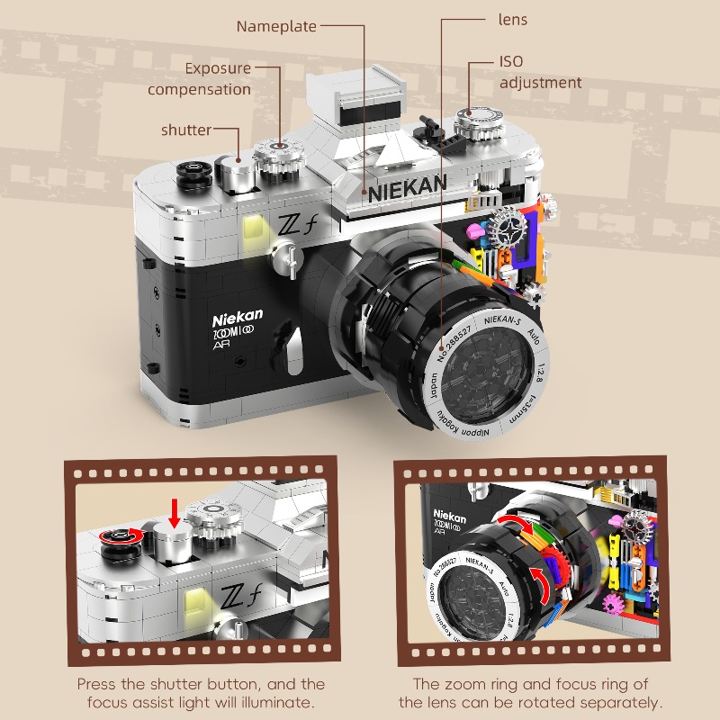 865 ชิ้น หรือ 805 ชิ้น ชุดตัวต - Collectible Vintage Cameras บทวิจารณ์และราคา