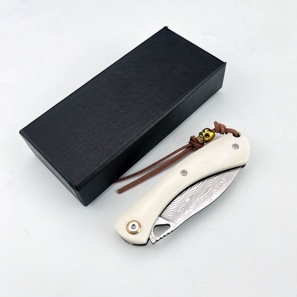 มีดพับเหล็กดามัสกัสโบราณขนาดเล - Vintage Collectible Knife บทวิจารณ์และราคา