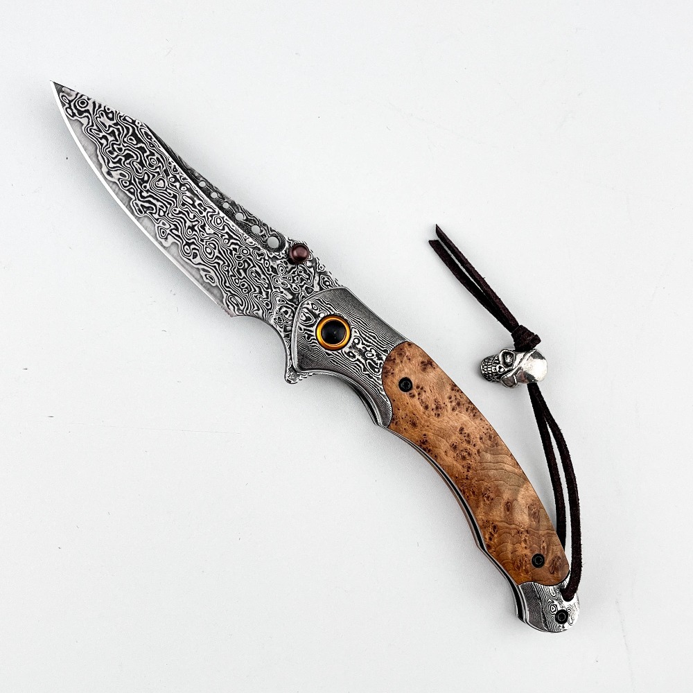 มีดพับลายดามัสกัสความแข็งสูง ม - Vintage Collectible Knife บทวิจารณ์และราคา