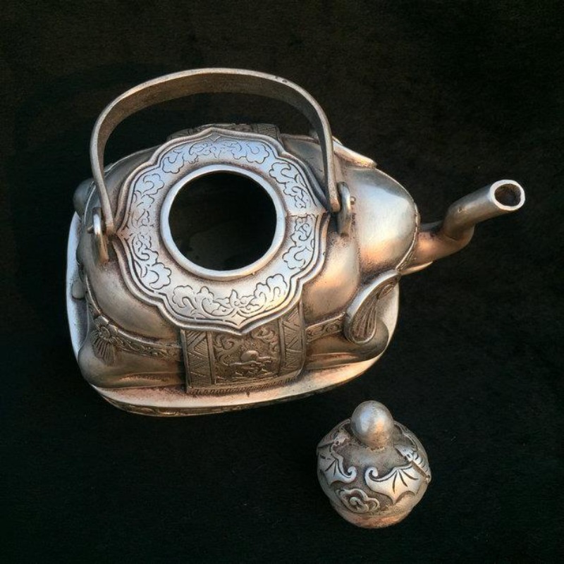 รูปปั้นช้างแกะสลักโบราณ กาน้ำช - Collectible Vintage Wine บทวิจารณ์และราคา