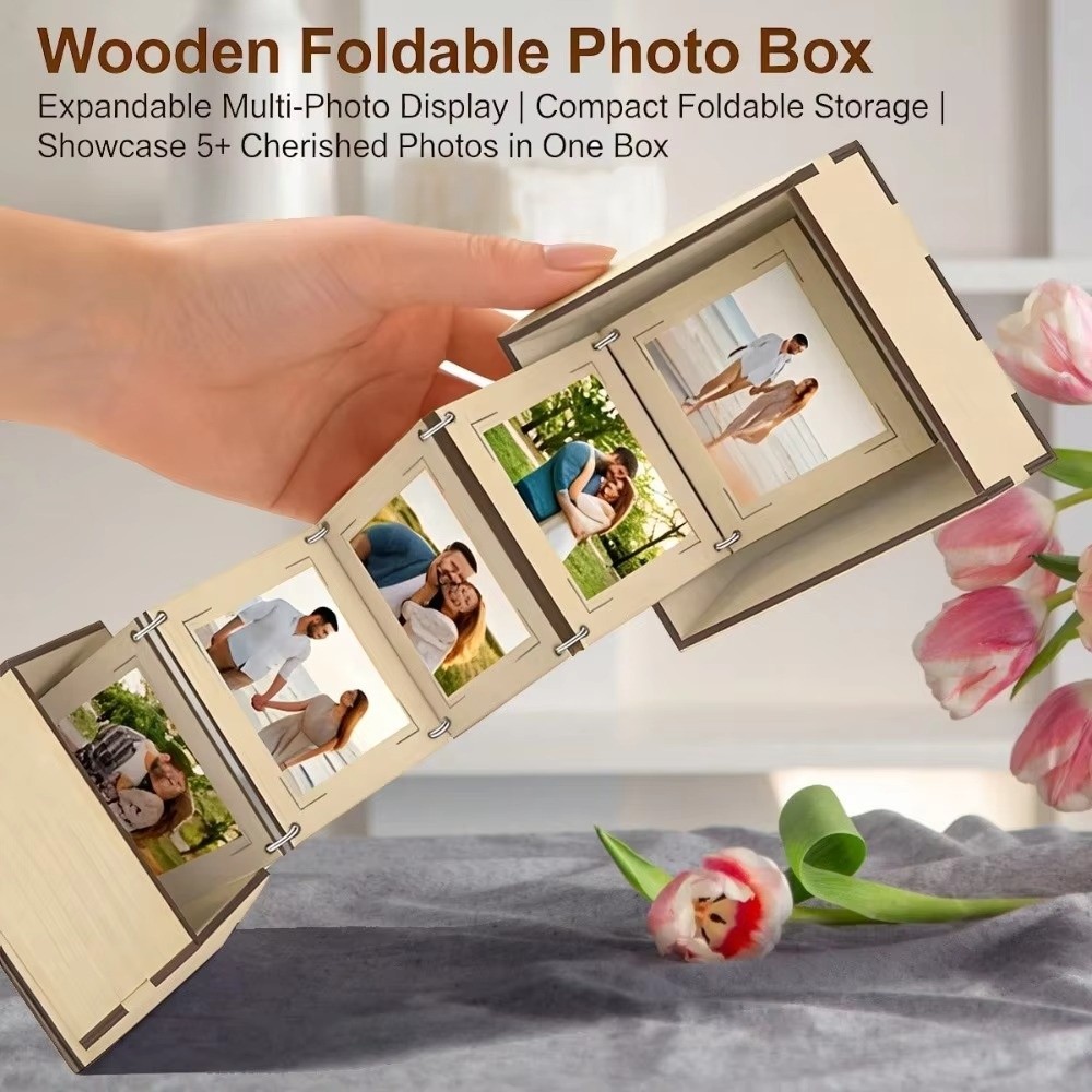 กล่องเก็บรูปภาพไม้พับได้แบบสร้ - Collectible Vintage Photos บทวิจารณ์และราคา