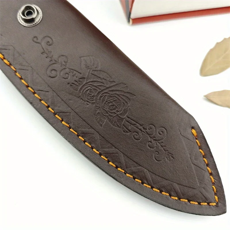 มีดพับพกพาพร้อมปลอกหนังวัวลายด - Vintage Collectible Knife บทวิจารณ์และราคา