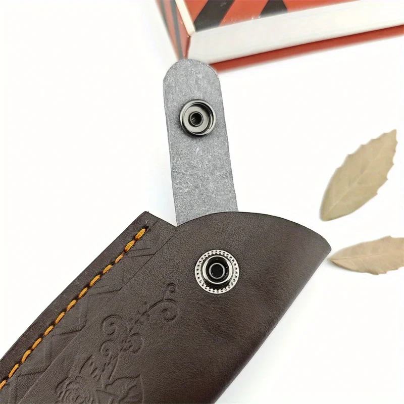 มีดพับพกพาพร้อมปลอกหนังวัวลายด - Vintage Collectible Knife บทวิจารณ์และราคา