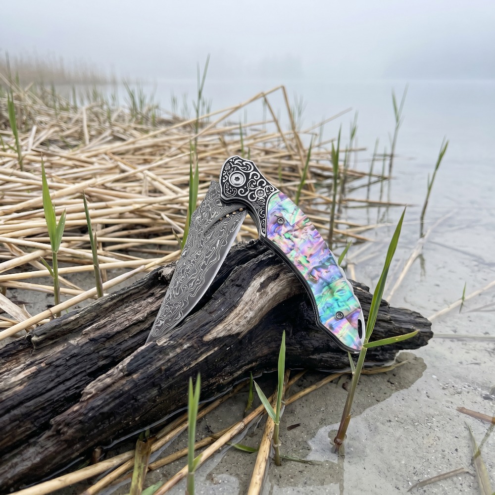 มีดพับลายดามัสกัสแบบวินเทจใหม่ - Vintage Collectible Knife บทวิจารณ์และราคา