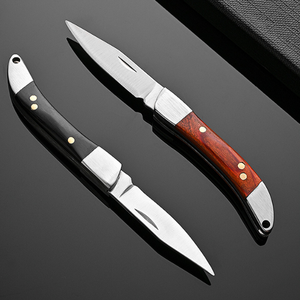 มีดพับด้ามไม้โค้งสไตล์วินเทจ ม - Vintage Collectible Knife บทวิจารณ์และราคา