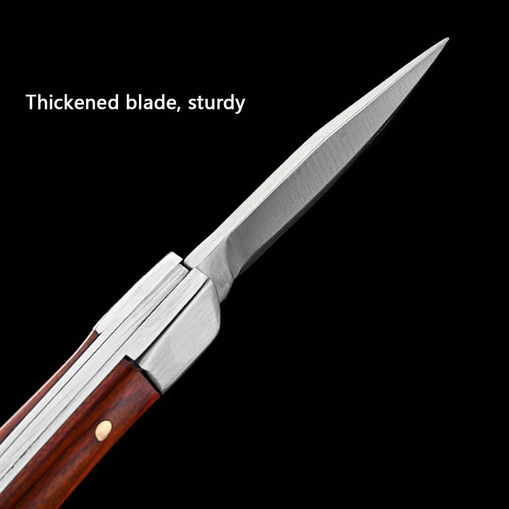 มีดพับด้ามไม้โค้งสไตล์วินเทจ ม - Vintage Collectible Knife บทวิจารณ์และราคา