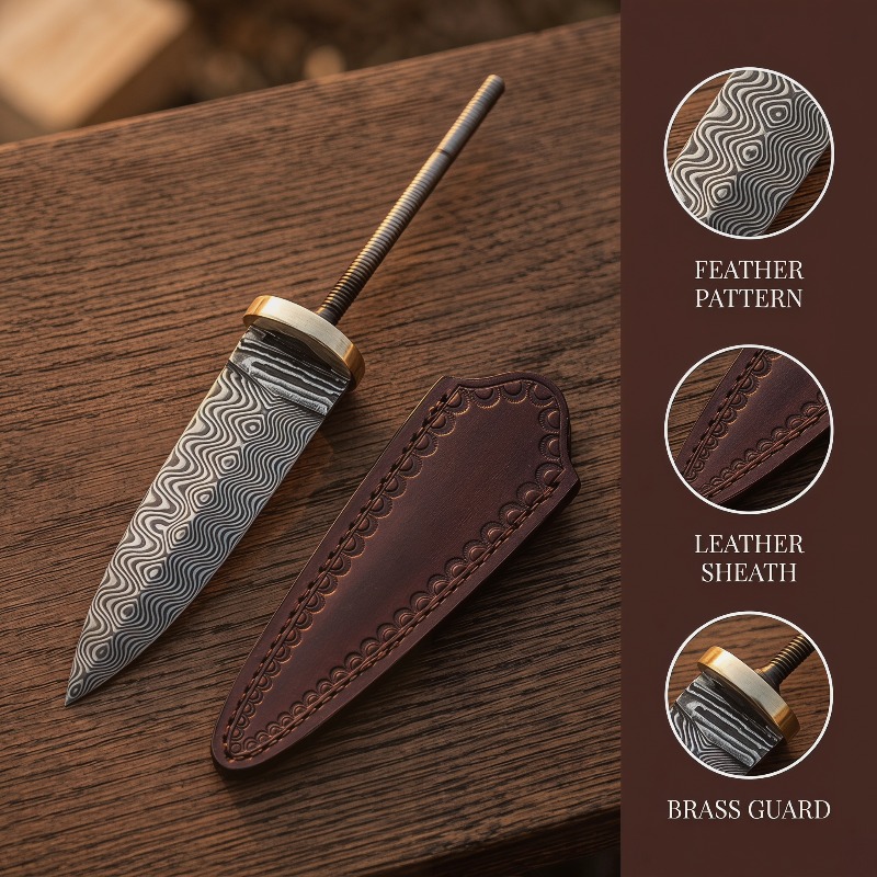 มีดชาเหล็กดามัสกัสแบบวินเทจ งา - Vintage Collectible Knife บทวิจารณ์และราคา