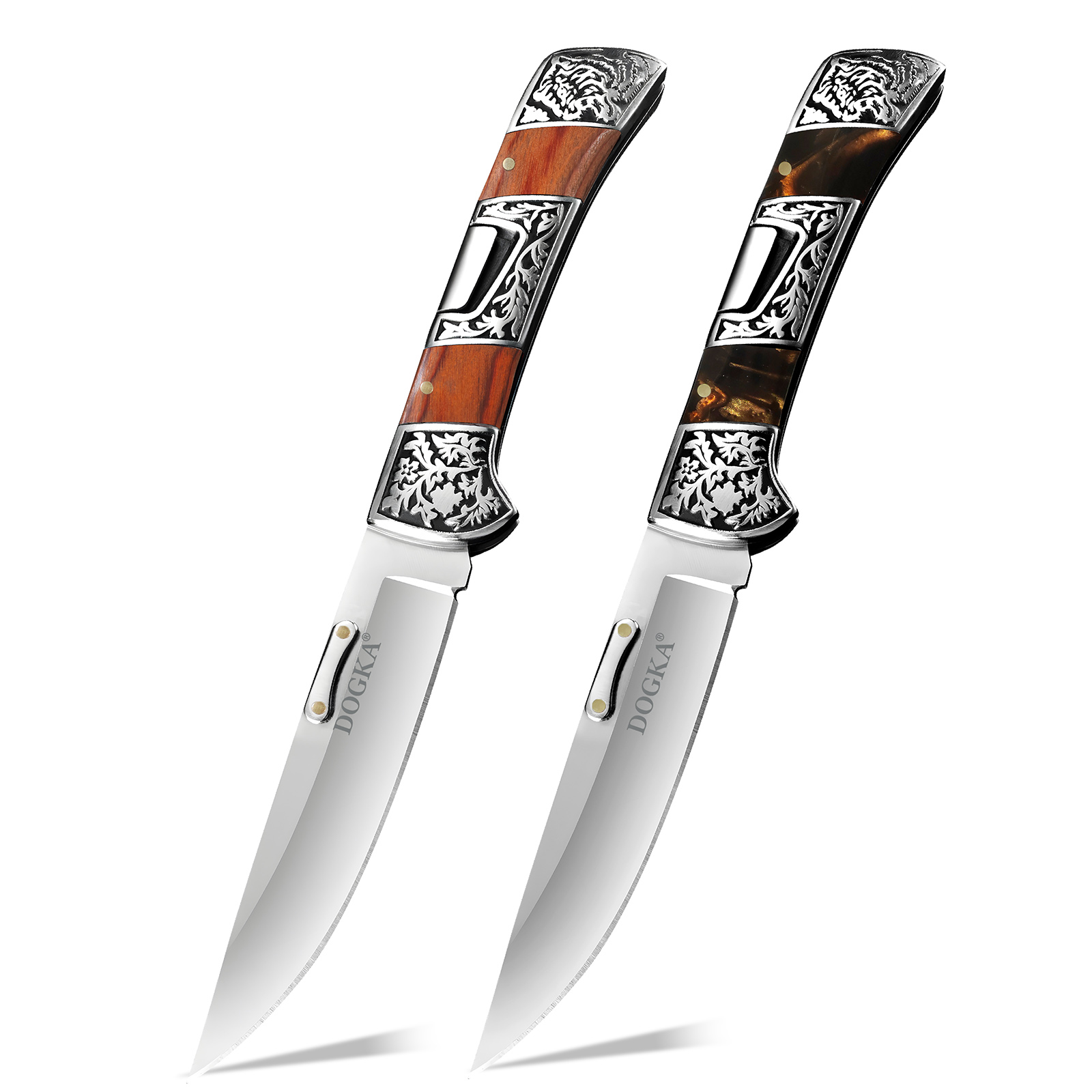 มีดพับลายสลักวินเทจ ด้ามโลหะแก - Vintage Collectible Knife บทวิจารณ์และราคา