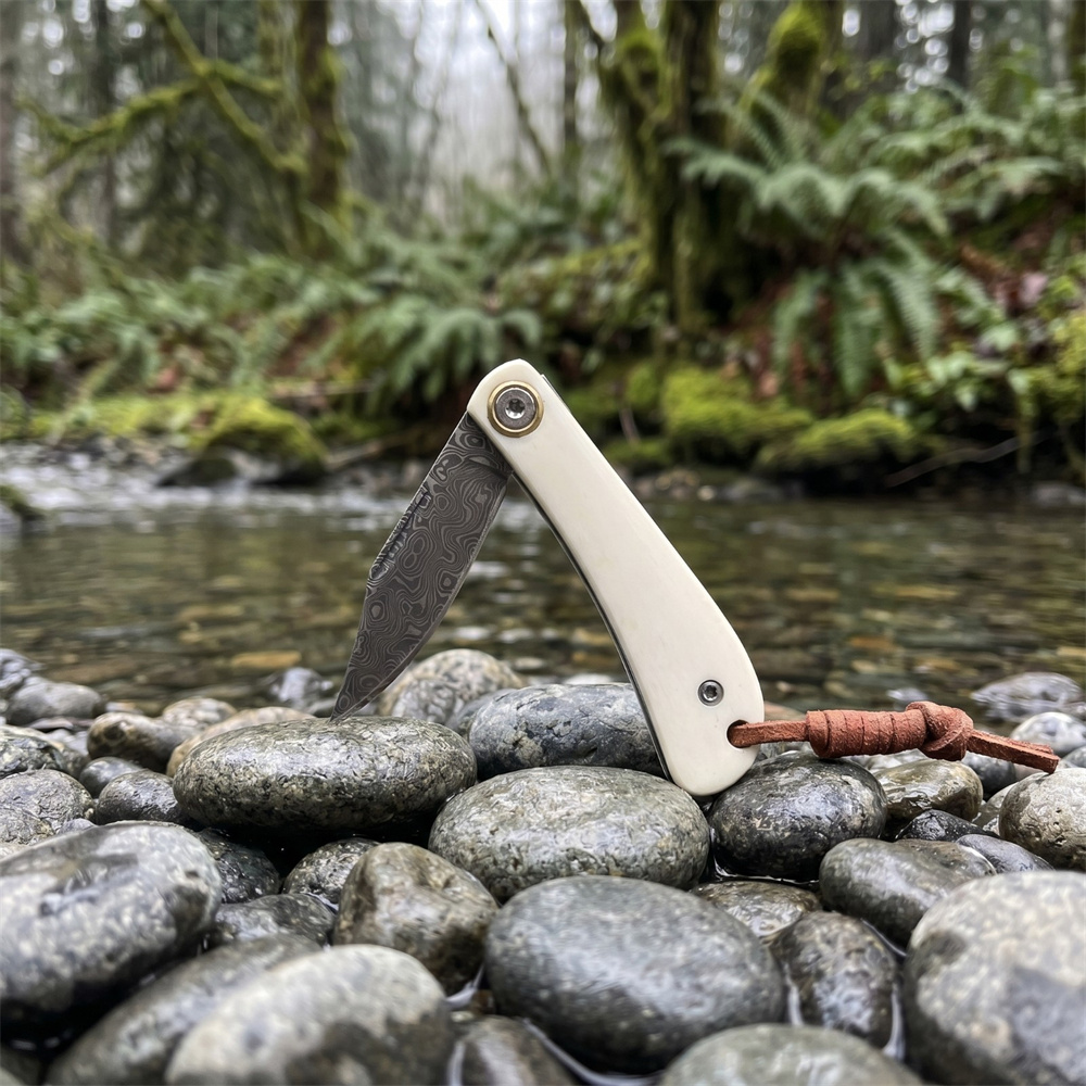 มีดพับวินเทจลายดามัสกัส ด้ามทำ - Vintage Collectible Knife บทวิจารณ์และราคา
